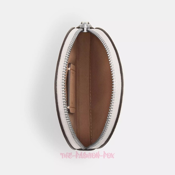 Coach Halloween Skull Leather Coin Case Pouch Change Purse Mini Bag in Chalk NWT - Picture 3 of 5